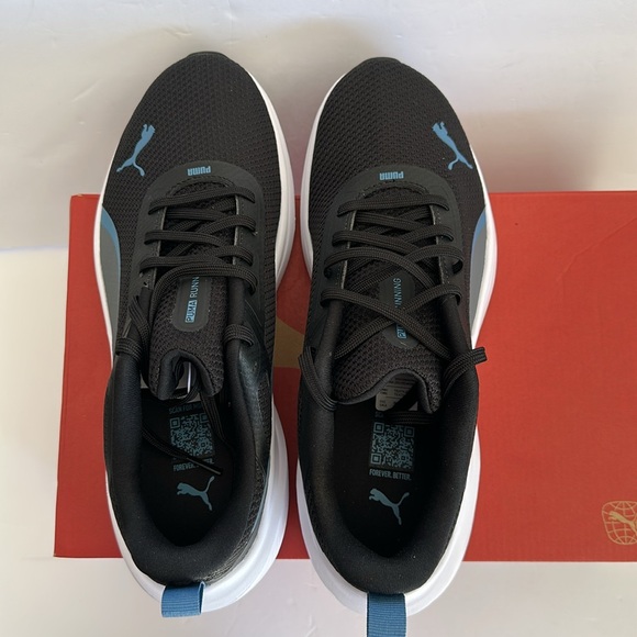 PUMA Men’s Running Sneakers Black and Blue - Picture 10 of 16